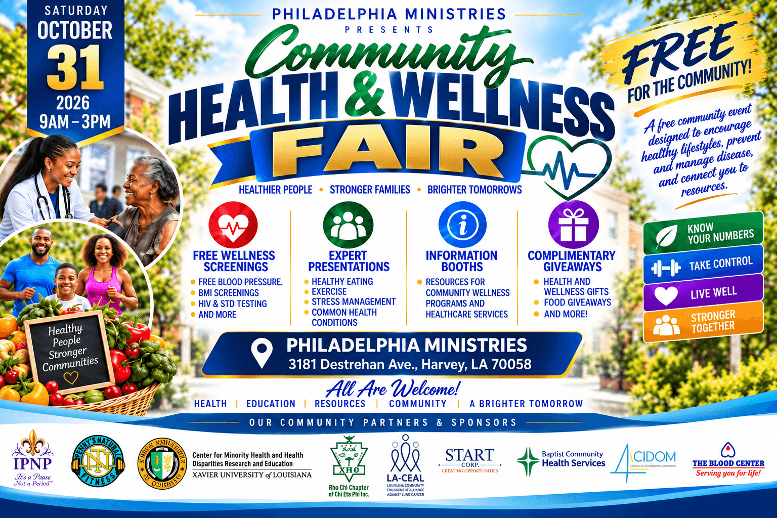 PMI Community Health & Wellness Fair event flyer