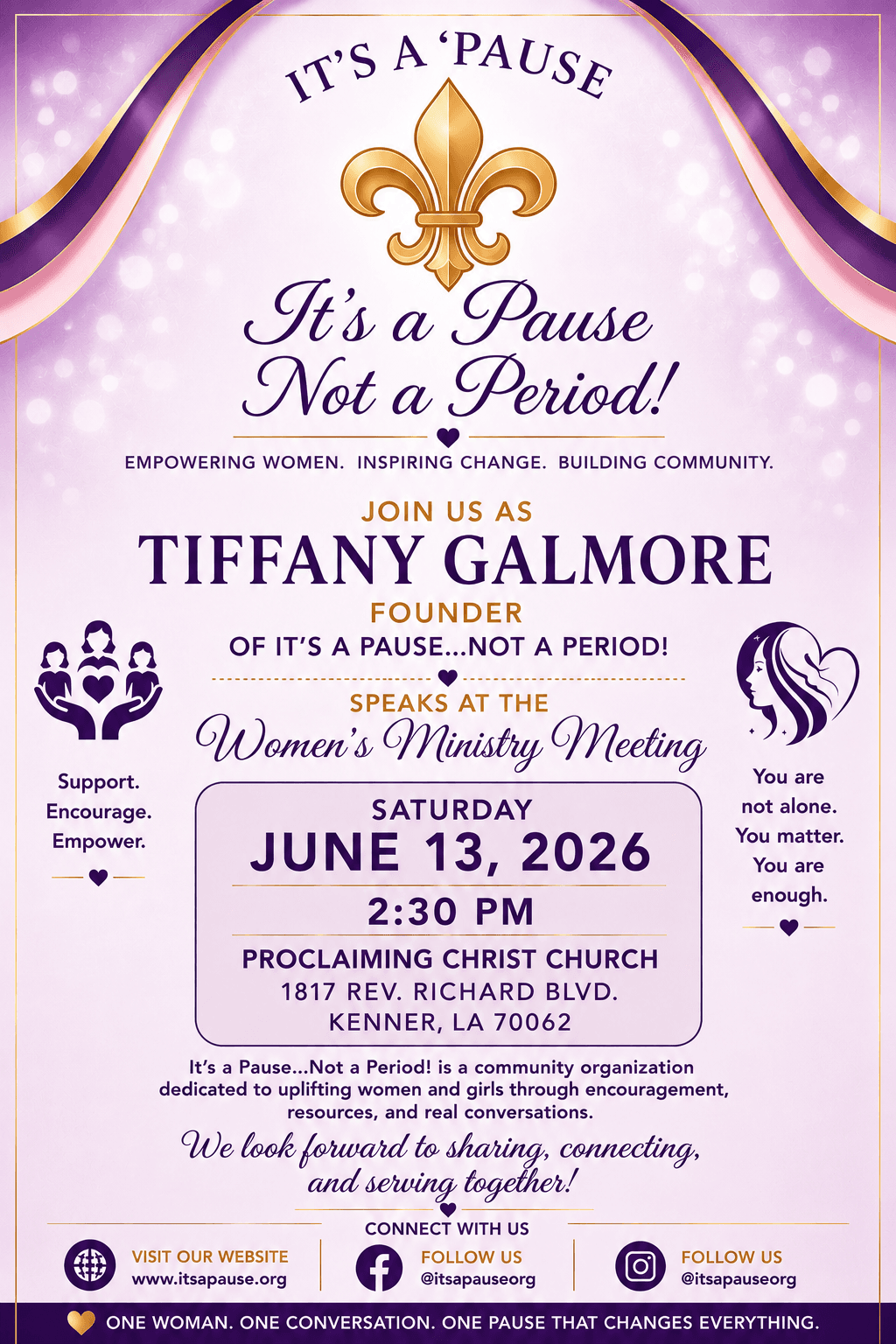 Proclaiming Christ Church Women's Ministry flyer