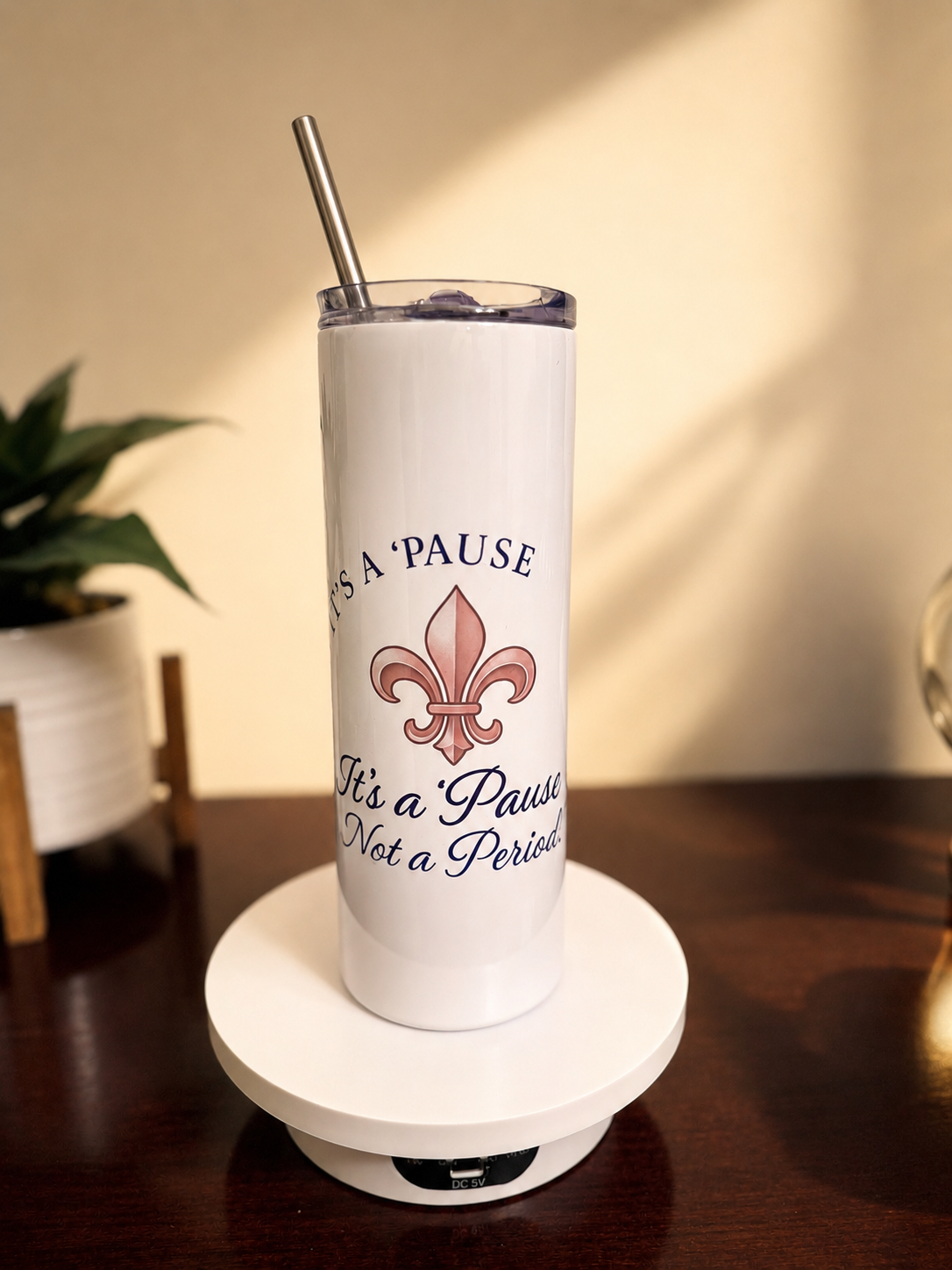 IPNP Tumbler featuring the IPNP fleur-de-lis design
